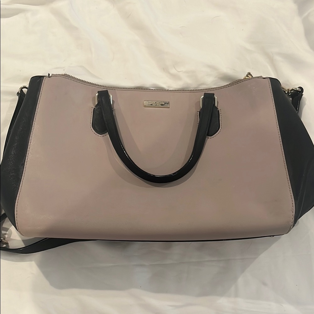 Kate Spade Two-Tone Black and Cream Satchel